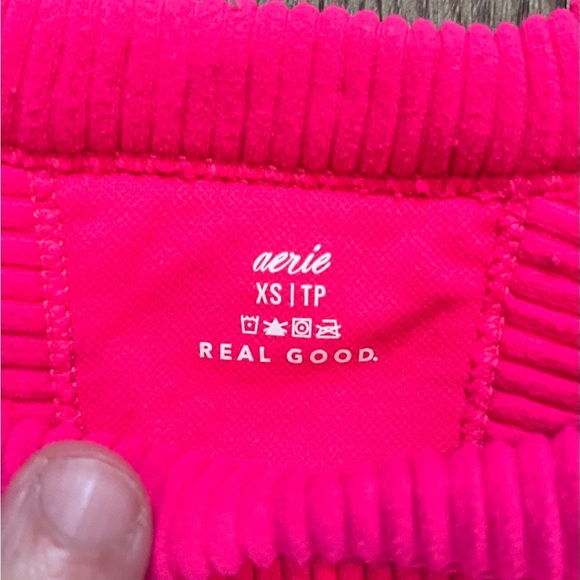 Aerie Bright Pink Ribbed Tank Top - Picture 2 of 4